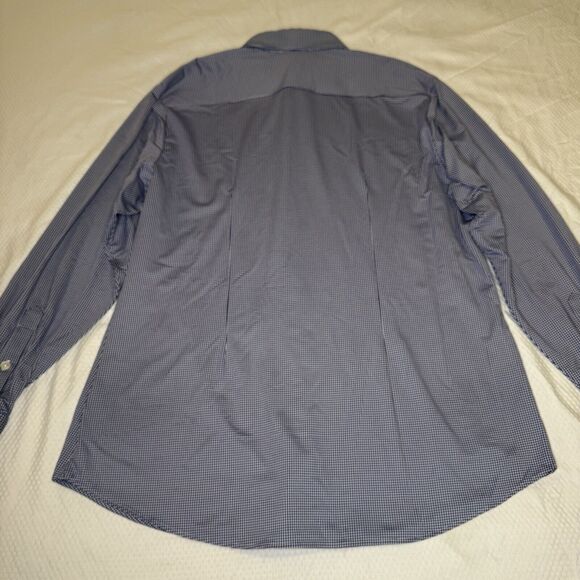 MIZZEN + MAIN Spinnaker Button Long Sleeve Shirt Standard Fit Blue Check Men XL - Picture 8 of 10
